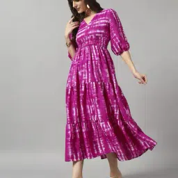 raiyani enterprise x ag Women Printed Fit & Flare Dress image 2