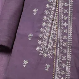 mbz.in by meena bazaar Women Embroidered 3-piece Unstitched Dress Material image 2