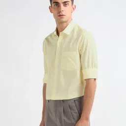 arrow Men Striped Slim Fit Cotton Shirt with Patch Pocket image 2