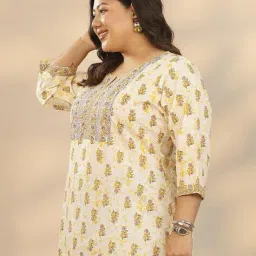 extra love by libas Women Printed Straight Kurti image 2