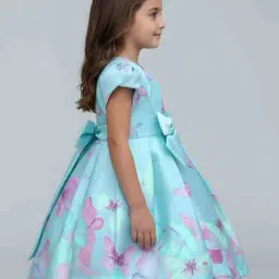 saraha designer Girl Graphic Print Fit & Flare Dress image 2