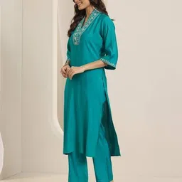 gerua by libas Women Embroidered Straight Kurta Set image 2