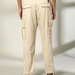 dnmx Men Pleated Slim Fit Cargo Pants image 3