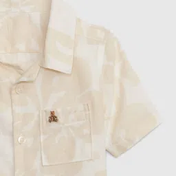 gap kids Floral Print Linen Blend Shirt image 3