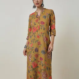 soch Women Floral Print Straight Kurta image 3