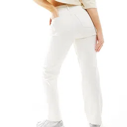 asos design Women High-Rise Straight Fit Jeans image 3