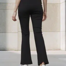 Shein Full Length Boot Fit Pants With Flap Pockets image 3
