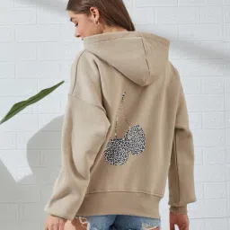 Shein Drop Shoulder Graphic Animal Back Print Hoodie image 3