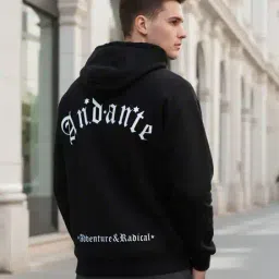 Shein Drop Shoulder Typographic Back and Chest Print Hoodie image 3