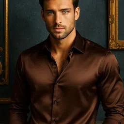 badland Men Regular Fit Shirt with Spread Collar image 3