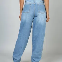 Shein Full Length Baggy Fit Jeans With Pockets image 3