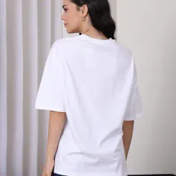 Shein Drop Shoulder Graphic Chest Print Crew Tshirt image 3