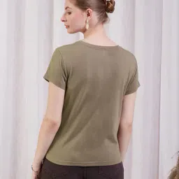 Shein Short Sleeve Typographic Chest Print Crew Tshirt image 3