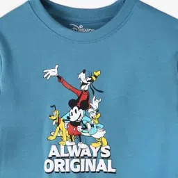 kb team spirit Boys Mickey & Friends Print Relaxed Fit Round-Neck T-Shirt image 3