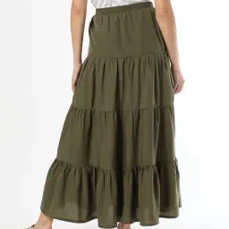 fyre rose Women Mid-Rise Flared Maxi Skirt image 3