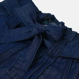 united colors of benetton Paperbag Pants with Waist Tie-Up image 3