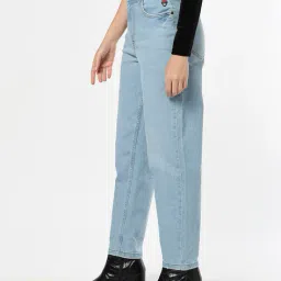 buda jeans co Women Lightly Washed Barrel Fit Jeans image 3