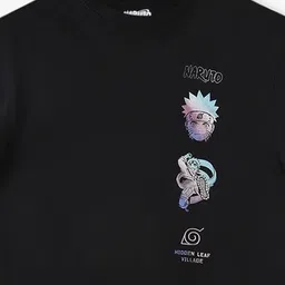 yb dnmx Boys Naruto Print Boxy Fit Round-Neck T-Shirt image 3