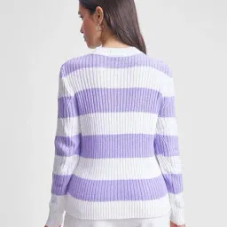 tokyo talkies Women Ribbed Round-Neck Pullover image 3