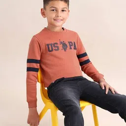 u.s. polo assn. Boys Regular Fit Sweatshirt with Brand Applique image 3