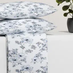 florida 120 TC Floral Print Double Bedsheet with Pillow Covers image 3