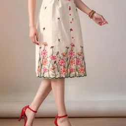 indie picks Embellished and Embroidery A-Line Skirt image 3