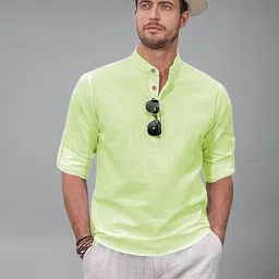 neonomad Men Slim Fit Short Kurta image 3