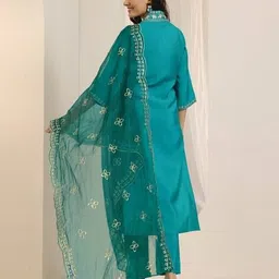 gerua by libas Women Embroidered Straight Kurta Set image 3