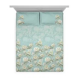 ddecor live beautiful Cotton Printed Bedsheet with 2 Pillow Covers image 3