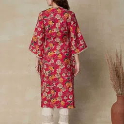 fashor Floral Print Straight Kurta image 4