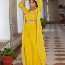 kasya Embellished Top with Palazzos & Shrug image 4