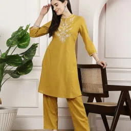 nayam by lakshita Women Embroidered A-Line Kurta Set image 4