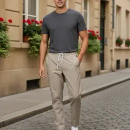 Shein Ankle Length Elasticated Drawstring Waist Low Rise Pants image 4