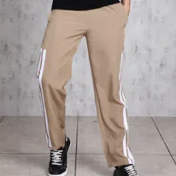 Shein Full Length Low Rise Contrast Side Striped Track Pants-image-77
