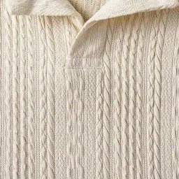 Shein Medium Length Short Sleeve Textured Polo Tshirt image 4