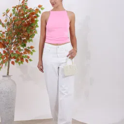 Shein Square Neck Strappy Sleeve Short Top image 4