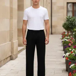 Shein Elasticated Drawstring Waist Low Rise Pleated Pants image 4