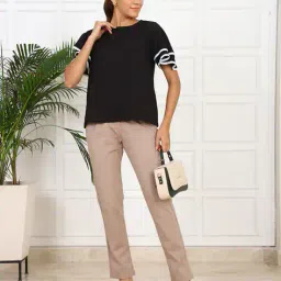 Shein Full Length High Rise Pleated Pants with Zip image 4