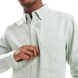 asos design Brushed Oxford Shirt image 4