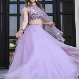 fabpixel Women Embroidered Flared Lehenga Choli Sets image 4