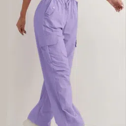 buda jeans co Women Flat Front Relaxed Fit Cargo Pants image 4