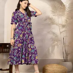 zwerlon x ag Women Floral Print Fit & Flare Dress image 4