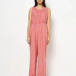 yousta Women Floral Print Jumpsuit with Insert Pocket image 4