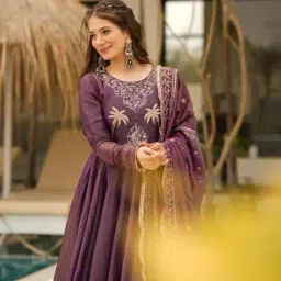 indie picks Embellished and Embroidery Anarkali Kurta Set image 4