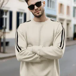 buda jeans co Men Striped Regular Fit Crew-Neck Sweatshirt image 4