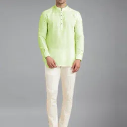 neonomad Men Mandarin-Collar Slim Fit Kurta image 4