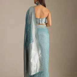 soch Floral Woven Saree with Tassels image 4