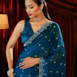 tanuka Women Silk Saree with Embellished Border image 4