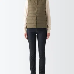 muji Nylon Lightweight No-Collar Down Vest image 5