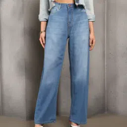 Shein Full Length Straight Fit Jeans With Pockets-picture-35